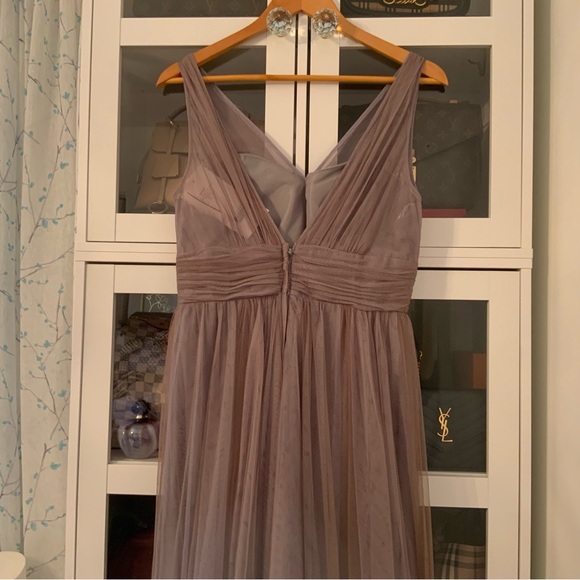 Christina Wu Celebration Bridesmaid Dress A-Line Tulle V-Neck Java Color Size 10 - Picture 5 of 10